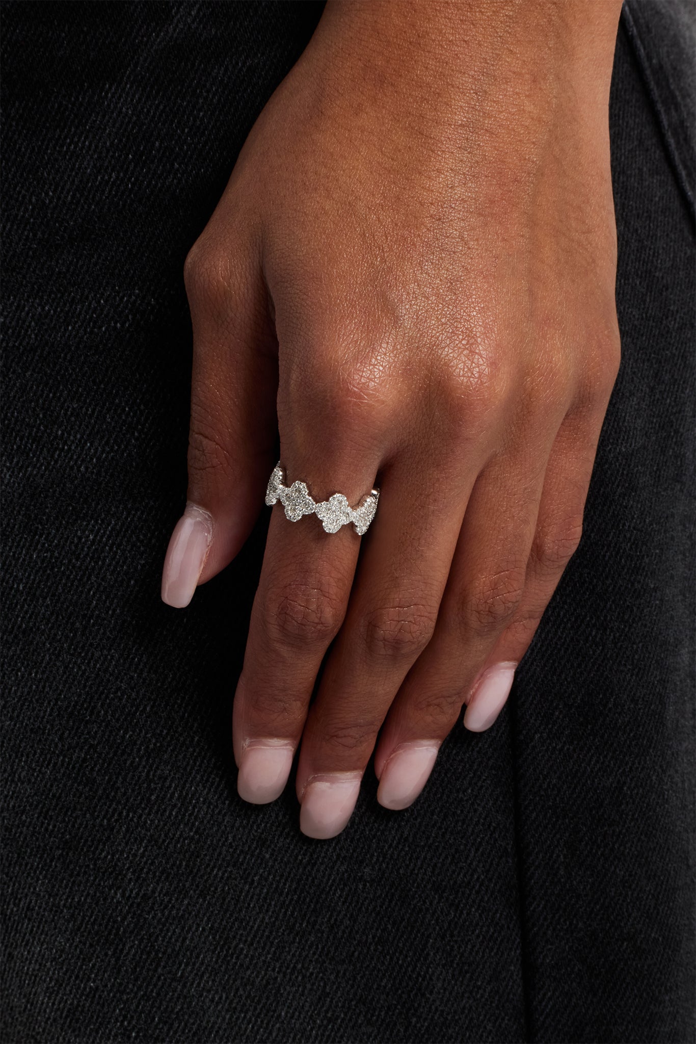 Iced Connecting Motivring - 6mm